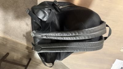 Black Leather Backpack